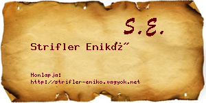 Strifler Enikő névjegykártya
